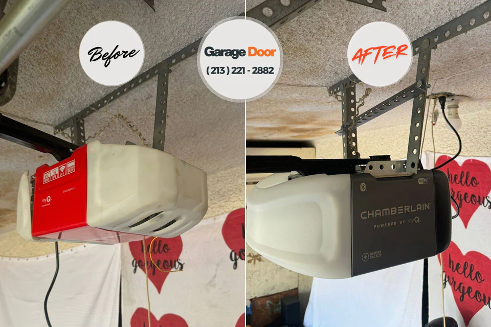 Before and after: garage door repair Cheat Lake, WV